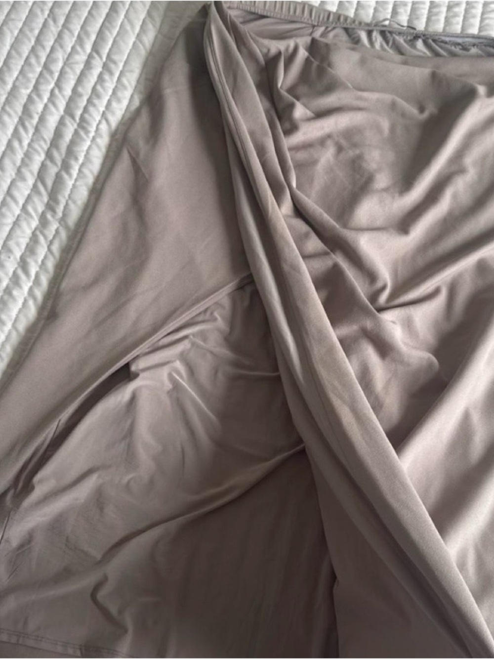 Abercrombie & Fitch Taupe Fitted Sheet - Stretch Jersey